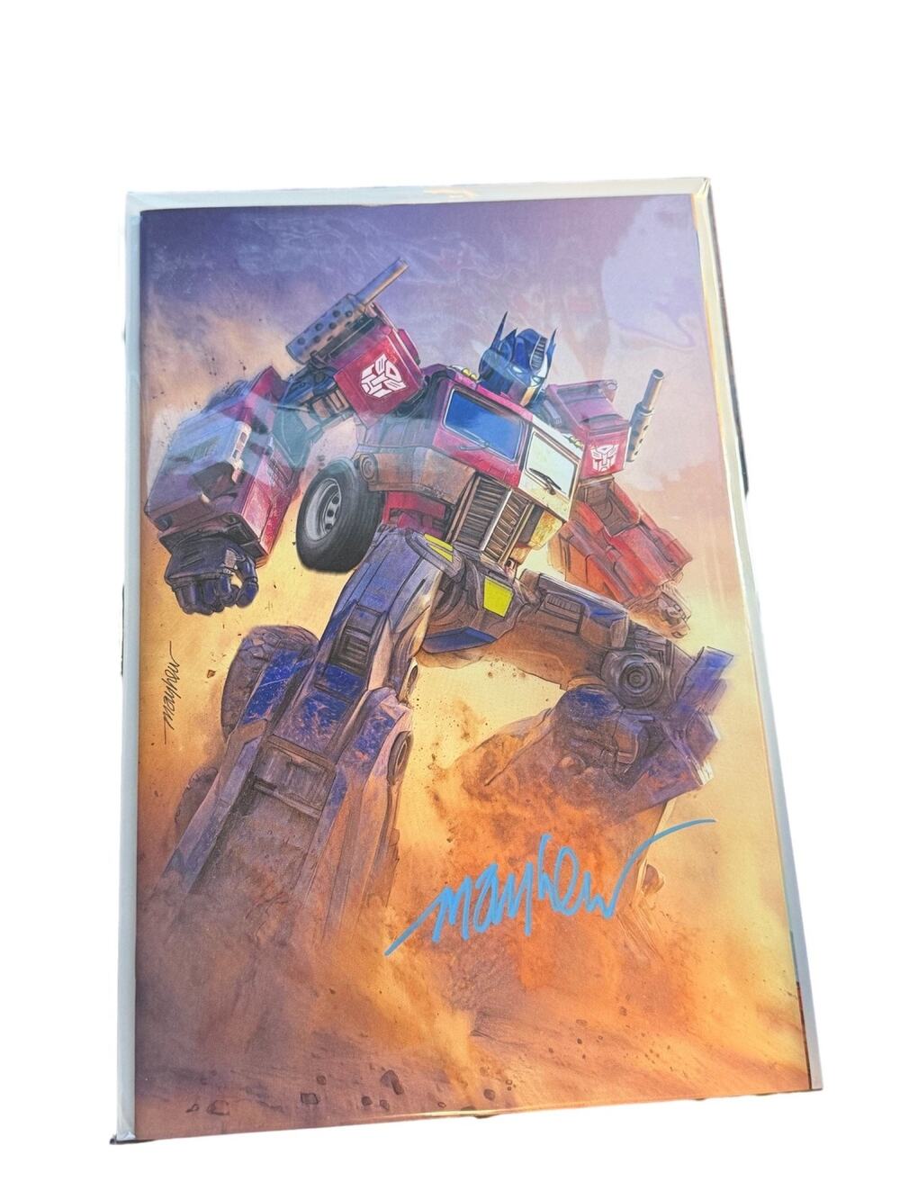 Transformers #25 Virgin Variant Signed by Mike Mayhew with COA